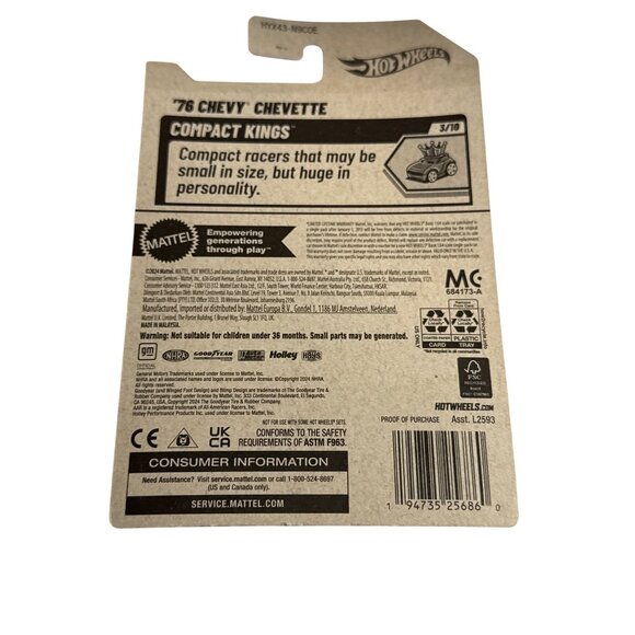 Hot Wheels 76 Chevy Chevette Compact Kings 2024 Mainline NOC Diecast Car - Picture 2 of 6